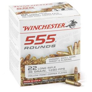 Winchester 555 rounds USA White Box .22LR 36 Grain HPCP Ammo