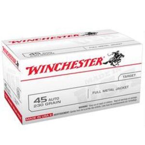 Winchester USA .45 ACP Ammunition 230 Grain FMJ 835 fps