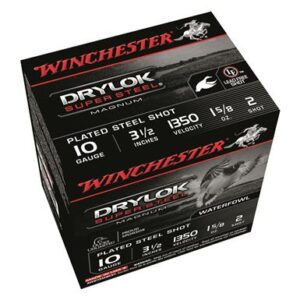 Winchester DryLok Super Steel Magnum, 10 Gauge, 3-1/2″, 1-5/8 oz., 25 Rounds