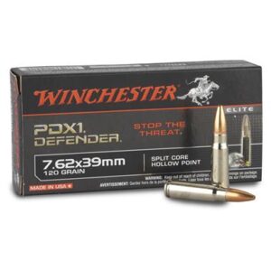20 rounds of Winchester PDX1 Defender – 7.62x39mm 120 Grain HP Ammo