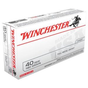 Winchester 40 S&W, FMJ, 180 Grain, 1,000 Rounds