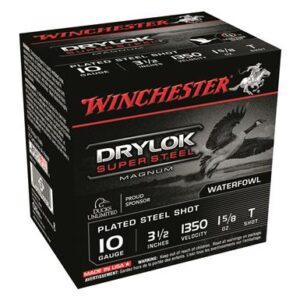 Winchester DryLok Super Steel Magnum- 10 Gauge, 3 1/2″ Shot Shells, 1 5/8 oz., 250 Rounds