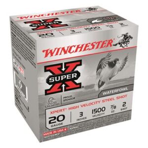 Winchester Super-X Xpert High-Velocity Steel, 20 Gauge, 3″ Shot Shells, 7/8 oz., 250 Rounds