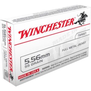 Winchester USA .223/5.56 NATO Ammunition, 1000 Rounds, FMJ, 55 Grains