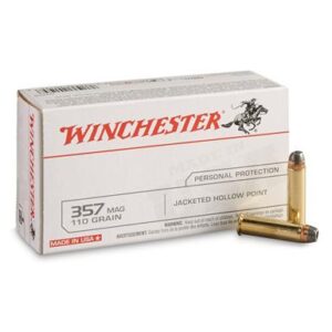Winchester 357 Mag, JHP, 110 Grain, 1,000 Rounds